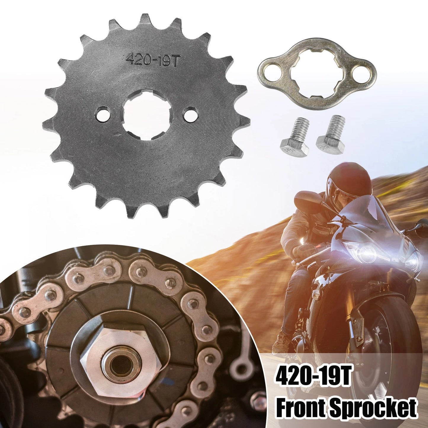 420 19T 20mm Front Engine Sprocket for Dirt Bike Mini Bike