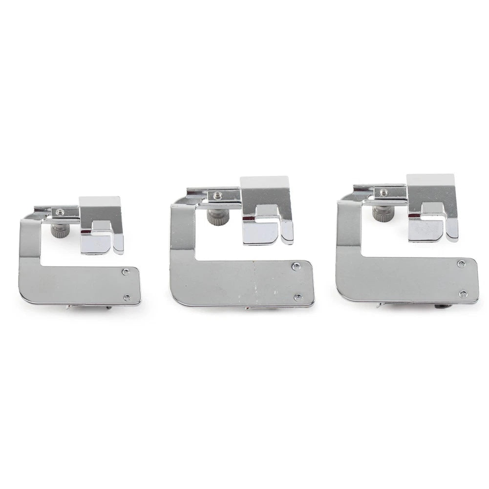 3 Pcs Rolled Hem Feet for Brother Singer Domestic Sewing Machines