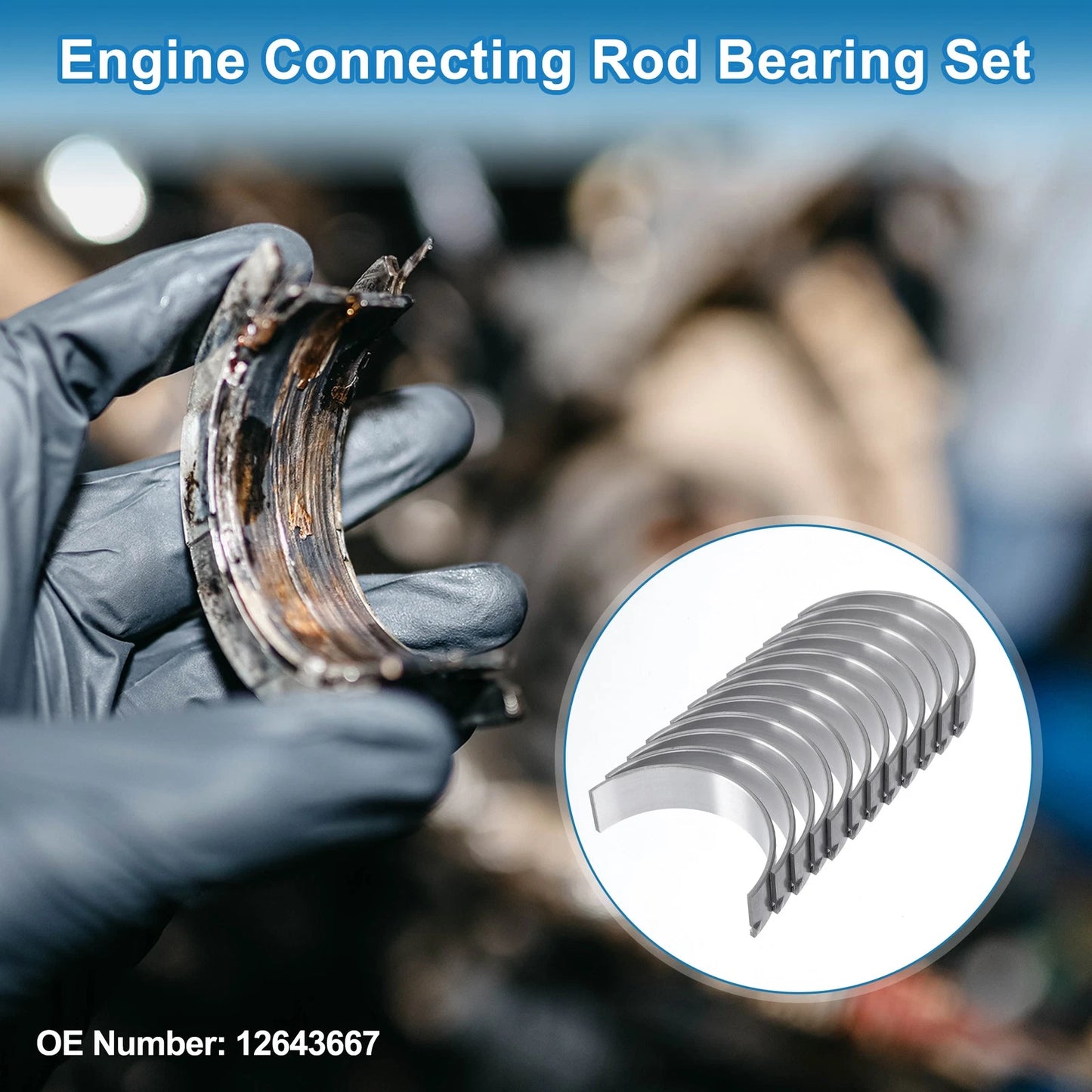 12 Pcs / Connecting Rod Bearing Set for Buick LaCrosse (2012–2016)