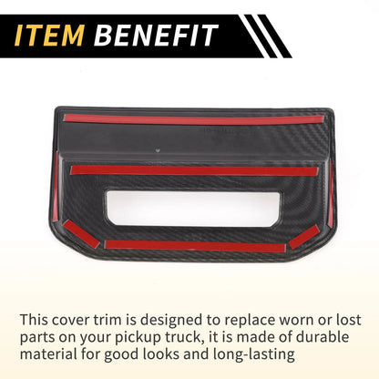 Carbon Fiber Air Vent Armrest AC Outlet Cover for Toyota Tundra (2022-2024)