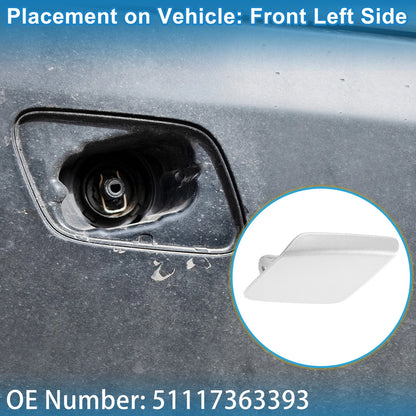 Front Left Washer Nozzle Cover for BMW 428i (2014-2016) Silver Tone
