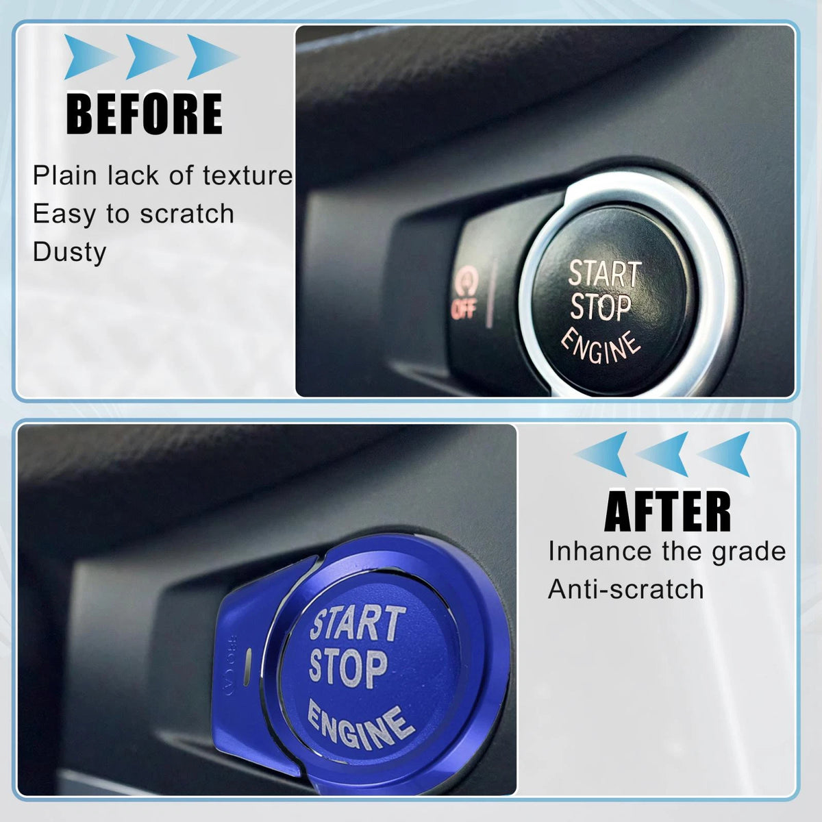 Start Stop Button Cover for BMW 2 3 4 5 6 7 X1 X3 X4 M2 M3 M4 M5 (2014-2023)