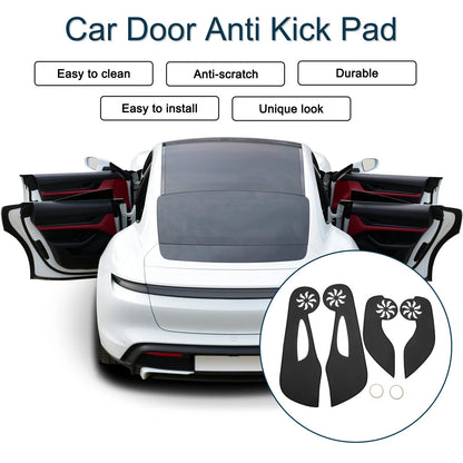 Car Door Anti Kick Pad Sticker Protector for Honda Fit (2008-2013) Black
