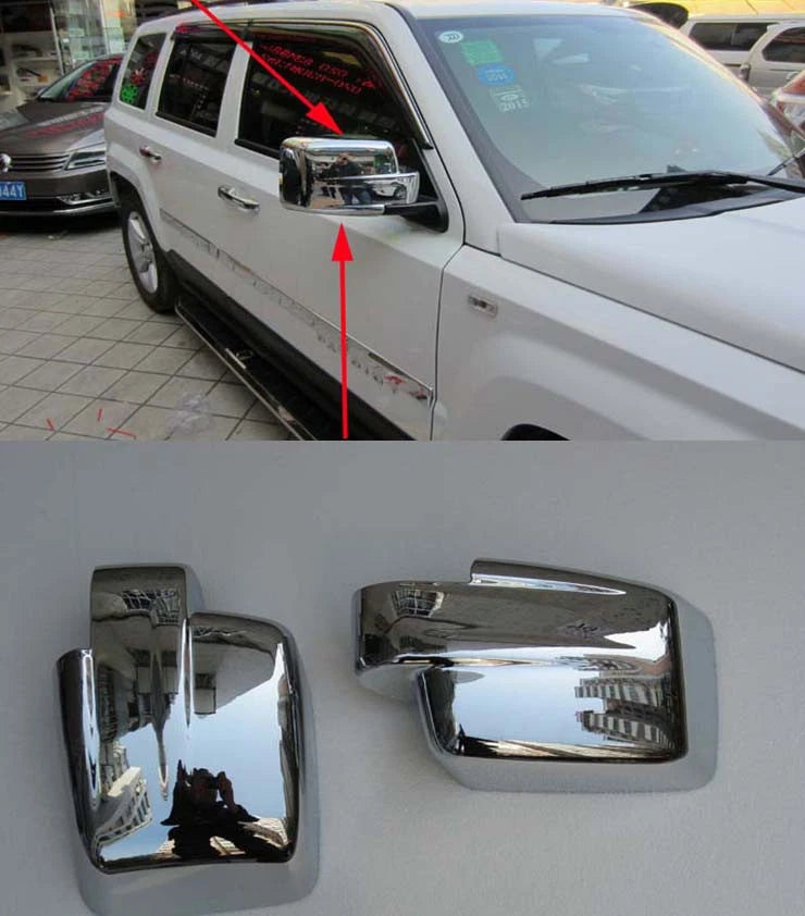 Chrome Rearview Side Mirror Covers for Jeep Patriot (2010-2017)