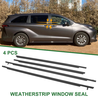 4pcs Weatherstrip Window Seal for Toyota Sienna (2003-2010)