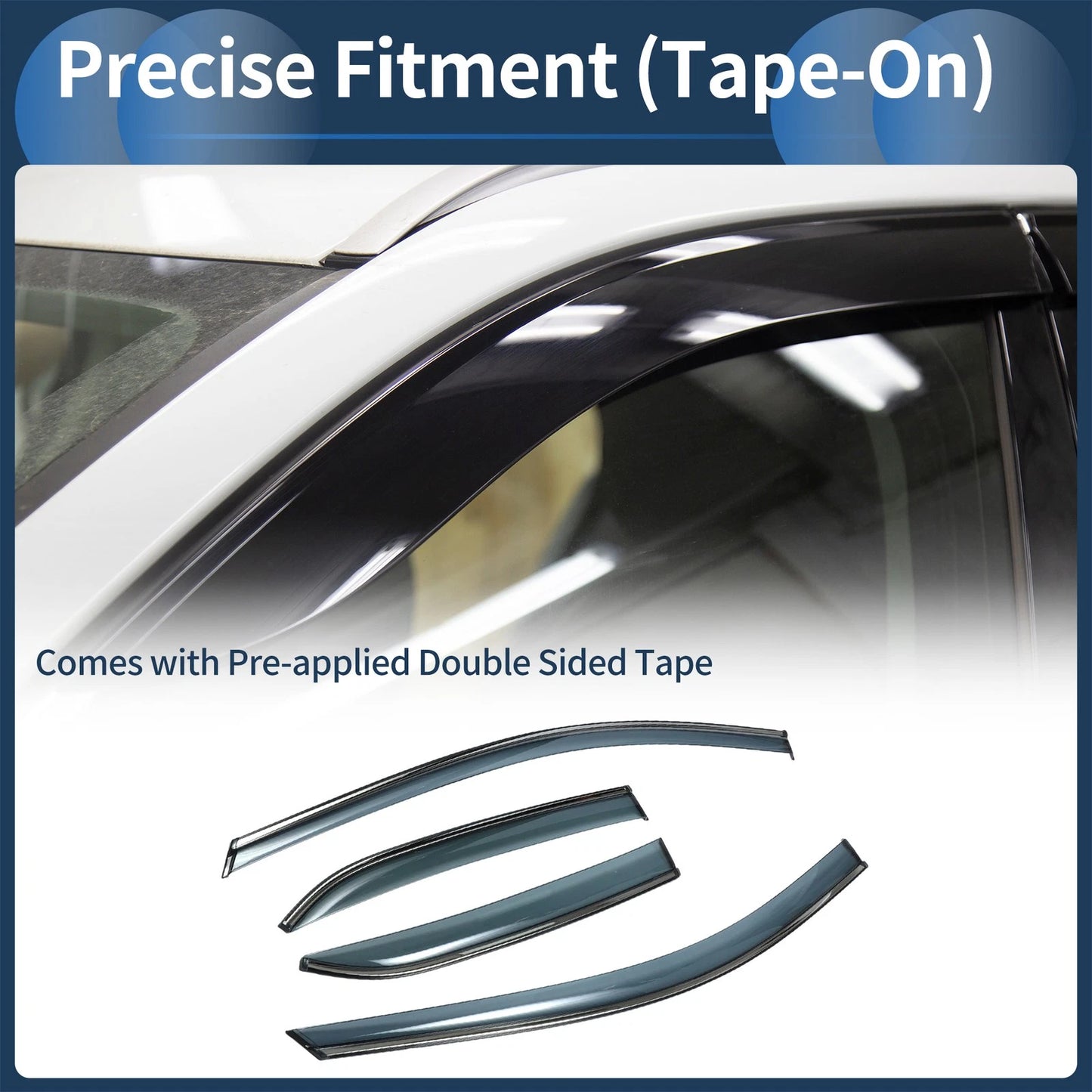 Window Deflectors Side Window Vent Visors for Toyota Corolla (2020–2024)