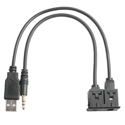 15cm AUX USB Socket Jack Extension Cable Adapter for Universal Car Dash Mount