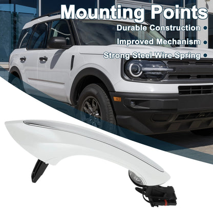 Rear Right Exterior Door Handle for BMW F07 F10 (2010-2017) White Silver Tone