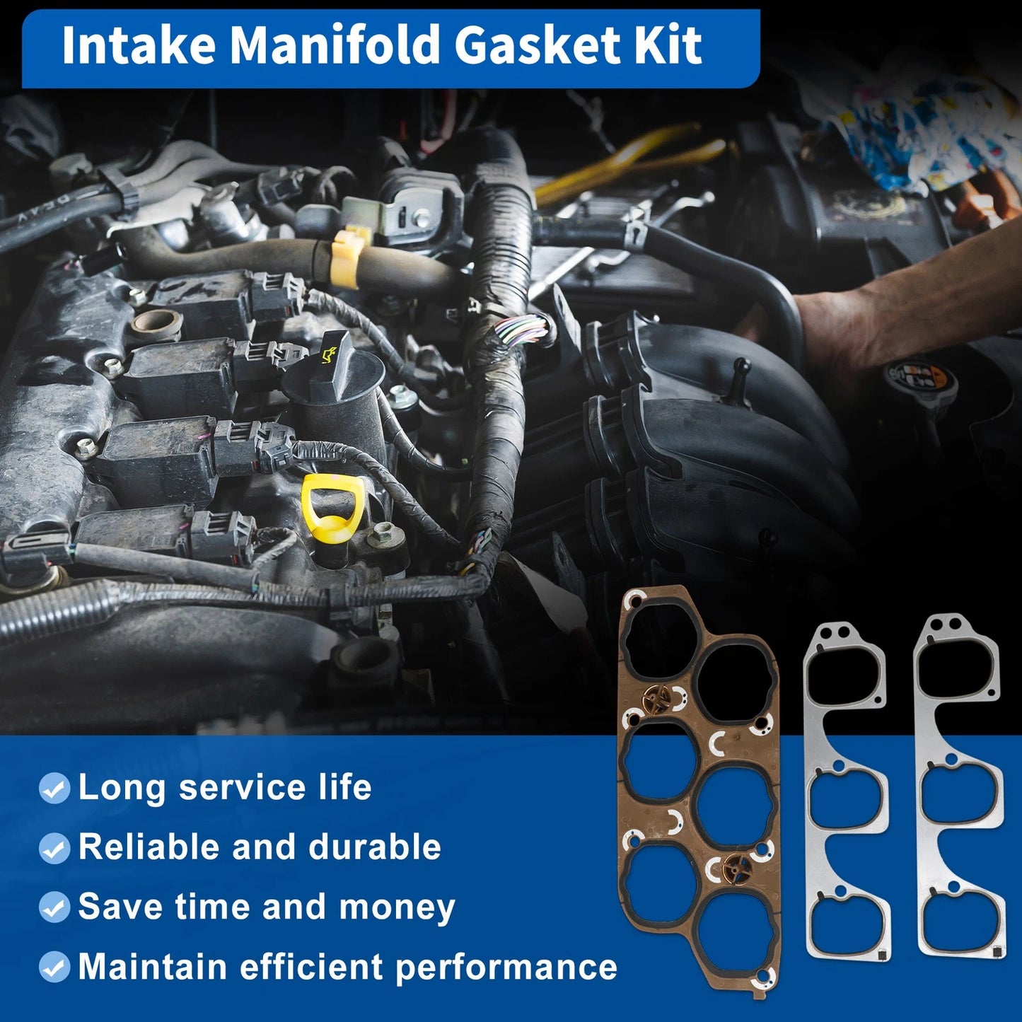 Upper & Lower Intake Gasket Set for Buick LaCrosse (2005–2008)