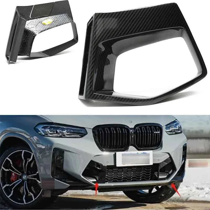 Dry Carbon Fiber Front Bumper Air Vent Cover For BMW X3M F97 X4M F98 Lci 2022-25
