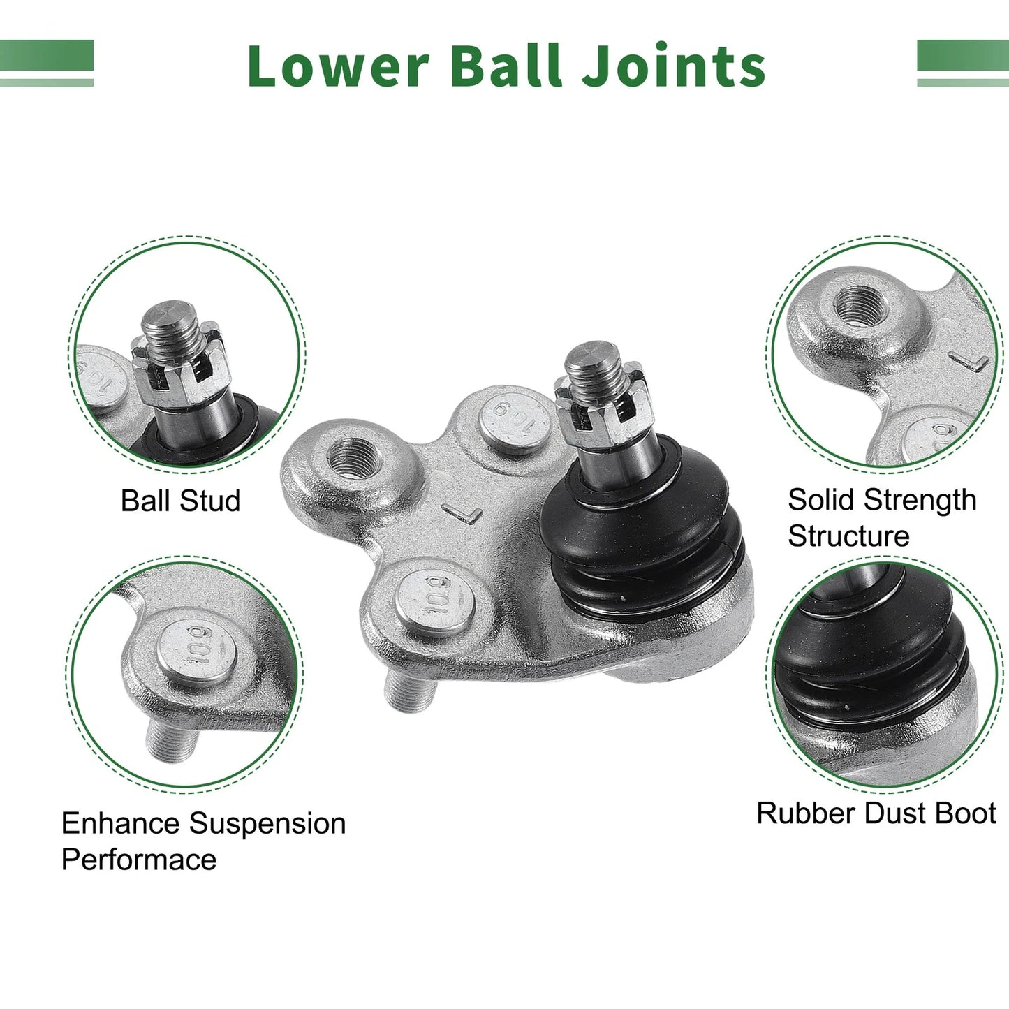 4x Front Suspension Kit Front Sway Bar Link Lower Ball Joint for Honda Civic