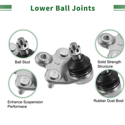 4x Front Suspension Kit Front Sway Bar Link Lower Ball Joint for Honda Civic