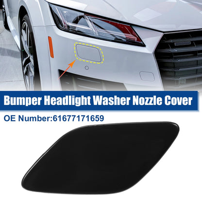 1 x Front Bumper Headlight Washer Cover Cap for BMW 335i Glossy Black
