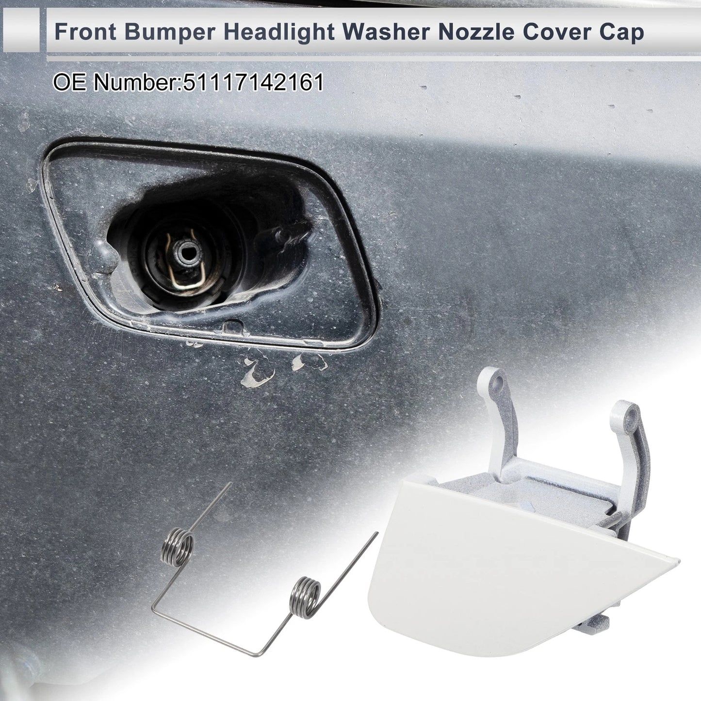 Front Left Bumper Headlight Washer Nozzle Cover for BMW 750i (2016-2020)