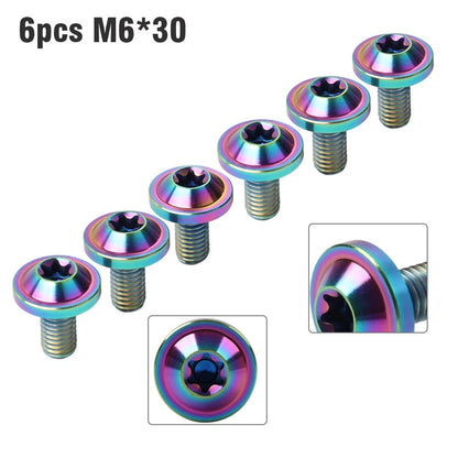 6 x M6x30mm Alloy Torx Head Screws for Motorcycle Bike