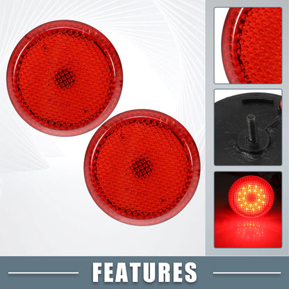 2 x Rear Bumper Reflector LED Brake Tail Lights for Toyota Sienna (2011-2020)