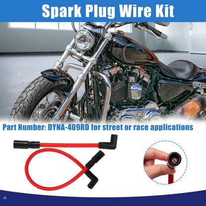 2 x 10.4mm 10mm Spark Plug Wire for Harley Davidson
