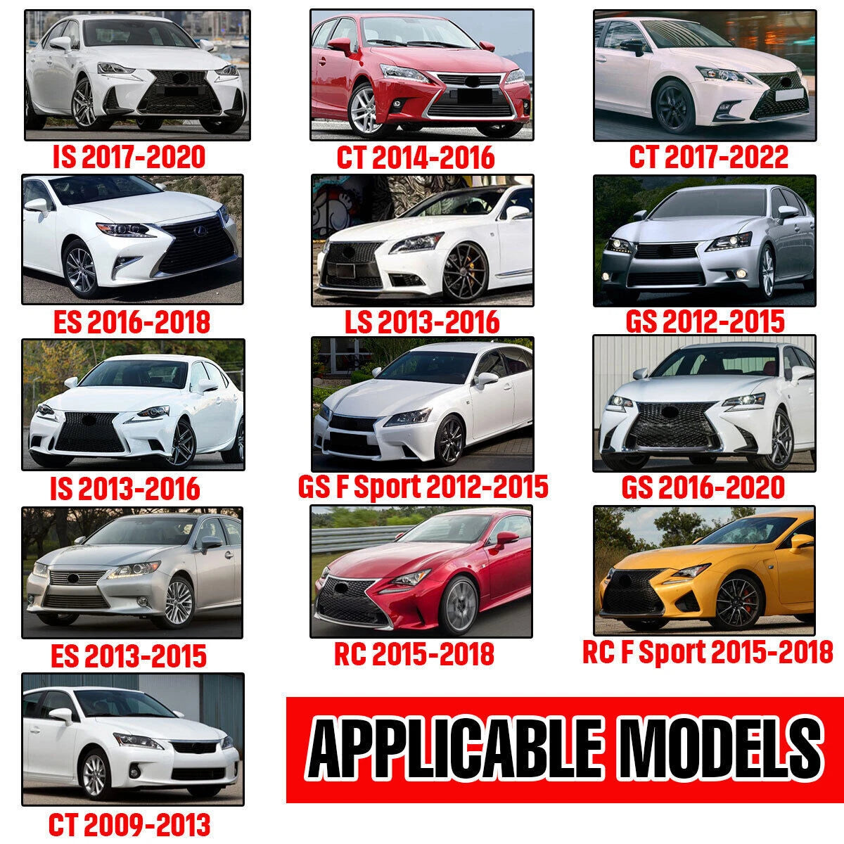 Gloss Black Side Mirror Cap Covers for 2014-2020 Lexus IS200 IS300 IS350
