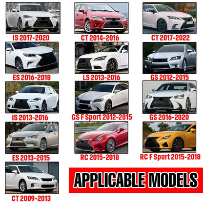 Gloss Black Side Mirror Cap Covers for 2014-2020 Lexus IS200 IS300 IS350