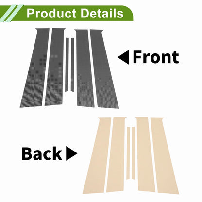 6pcs Carbon Fiber Pillar Window Trim for Nissan Versa (2007-2019)
