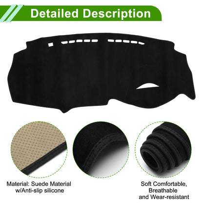 Dashboard Cover Mat for Honda Insight 2009-2014 Sun Protector Black