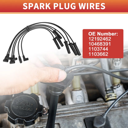 6 x Spark Plug Wire Ignition Coil Cable for Buick Century (2000–2005)