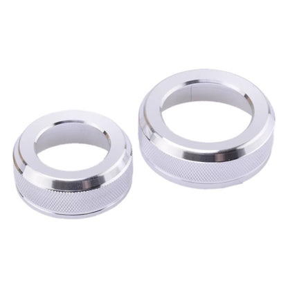 3 x Silver AC Radio Switch Knob Trim Rings for Ford Ranger (2023-2025)
