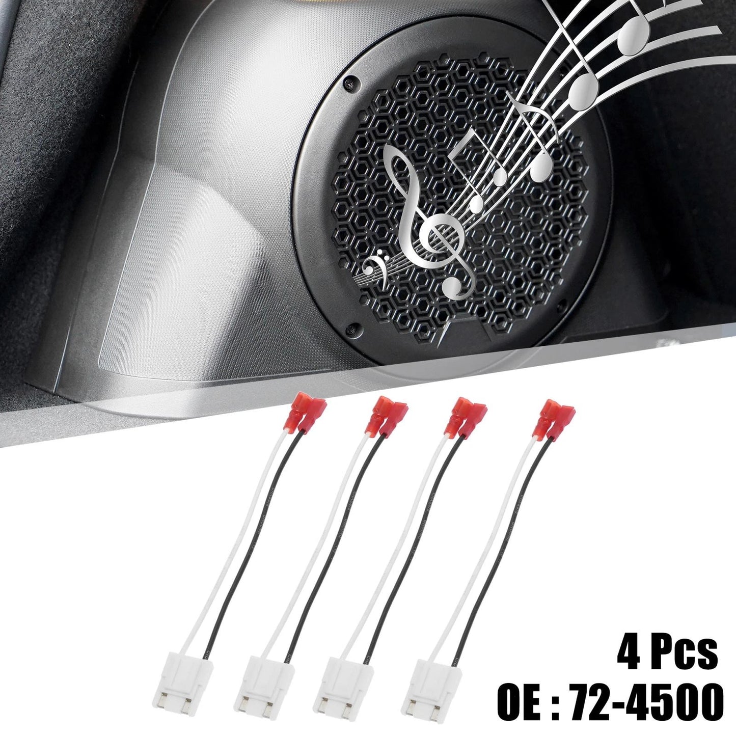 4pcs Speaker Connector Harness Adapter for Chevrolet Tracker (98-04)