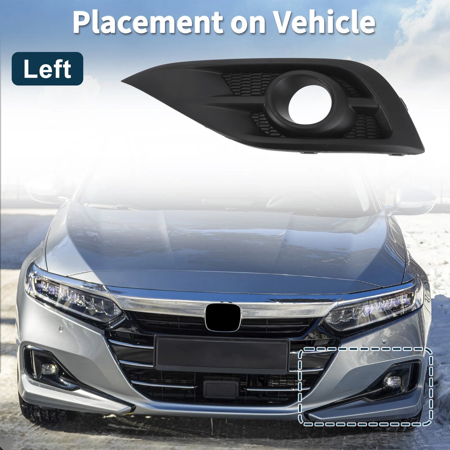Front Left Fog Light Grill for Honda CRV (2012-2014)