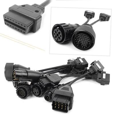 8PCS OBD2 Pro Car Diagnostic Tool Adapter Connectors for Trucks