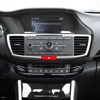 Carbon Fiber Center Air Vent Outlet Trim Cover for Honda Accord (2013-2017)