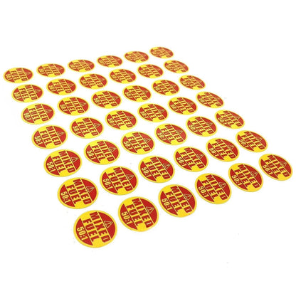 Mixed Fuel 50:1 Waterproof Warning/Caution Sticker Label 42Pcs 1" Round