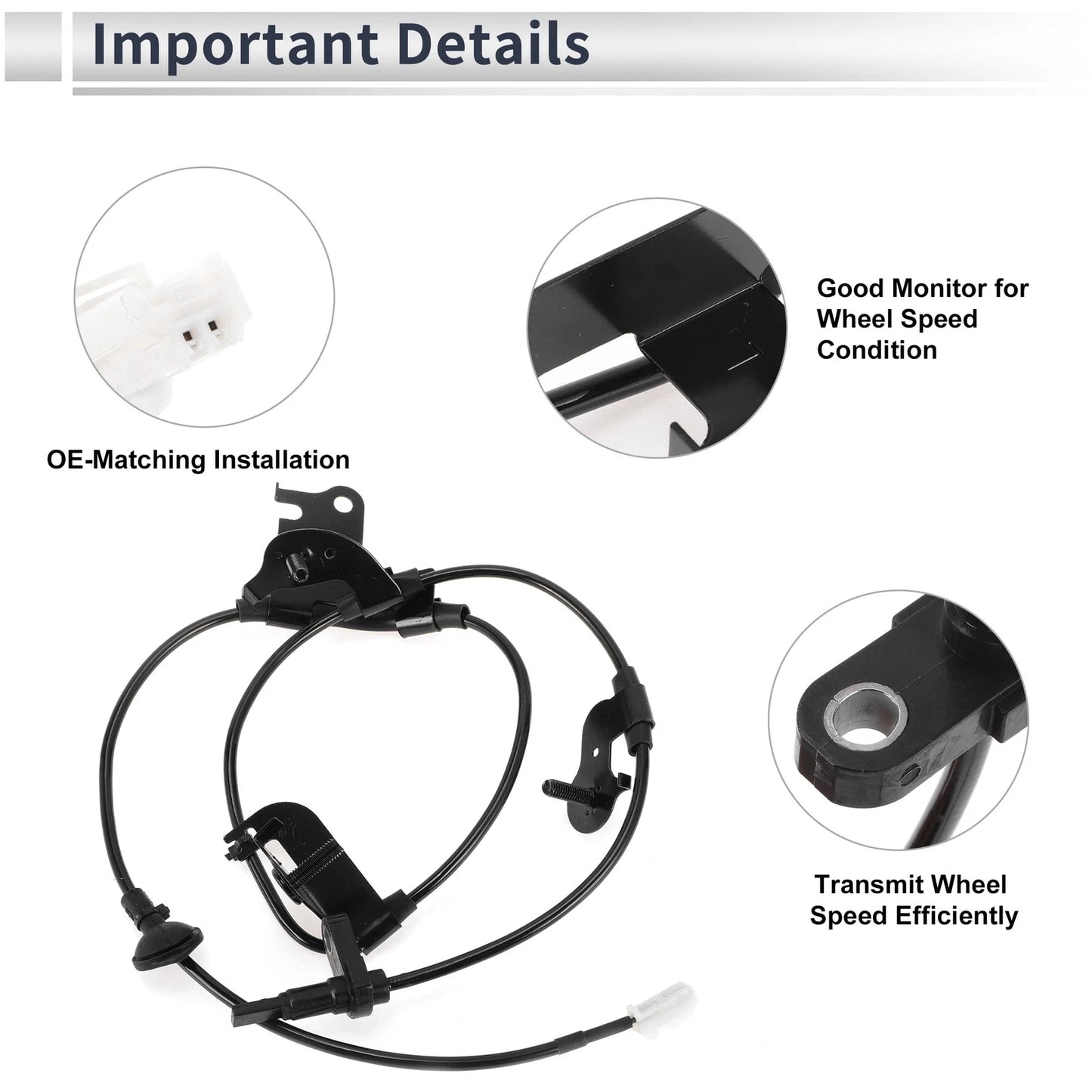 Rear Left ABS Wheel Speed Sensor for Toyota RAV4 (2014-2018) 1 x Sensor