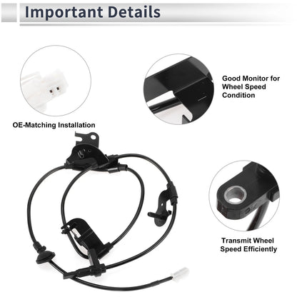 Rear Left ABS Wheel Speed Sensor for Toyota RAV4 (2014-2018) 1 x Sensor