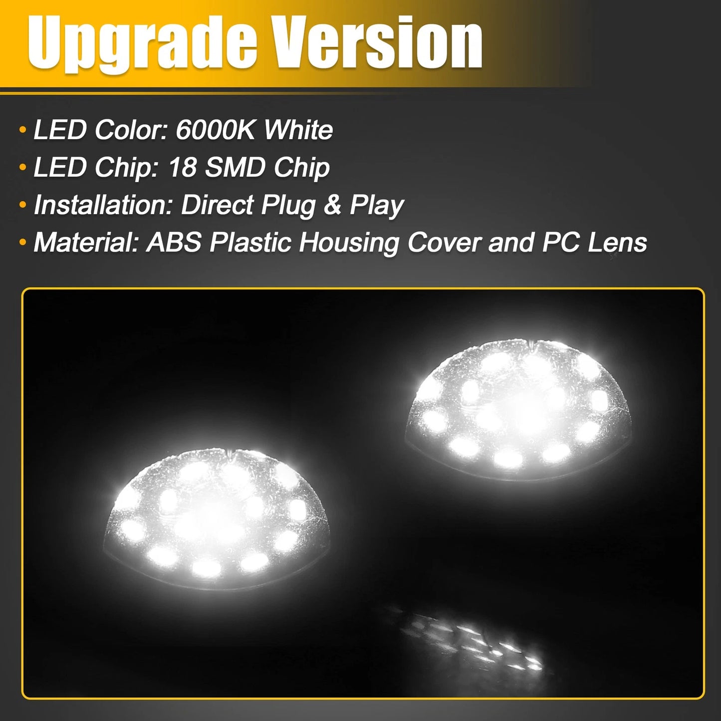 LED License Plate Light Lamp Assembly for Dodge RAM 1500 6000K White