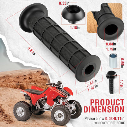 Handle Grip & Bar End Guard w/ Screw for Honda ATC125M/ATC200X/ATC200M