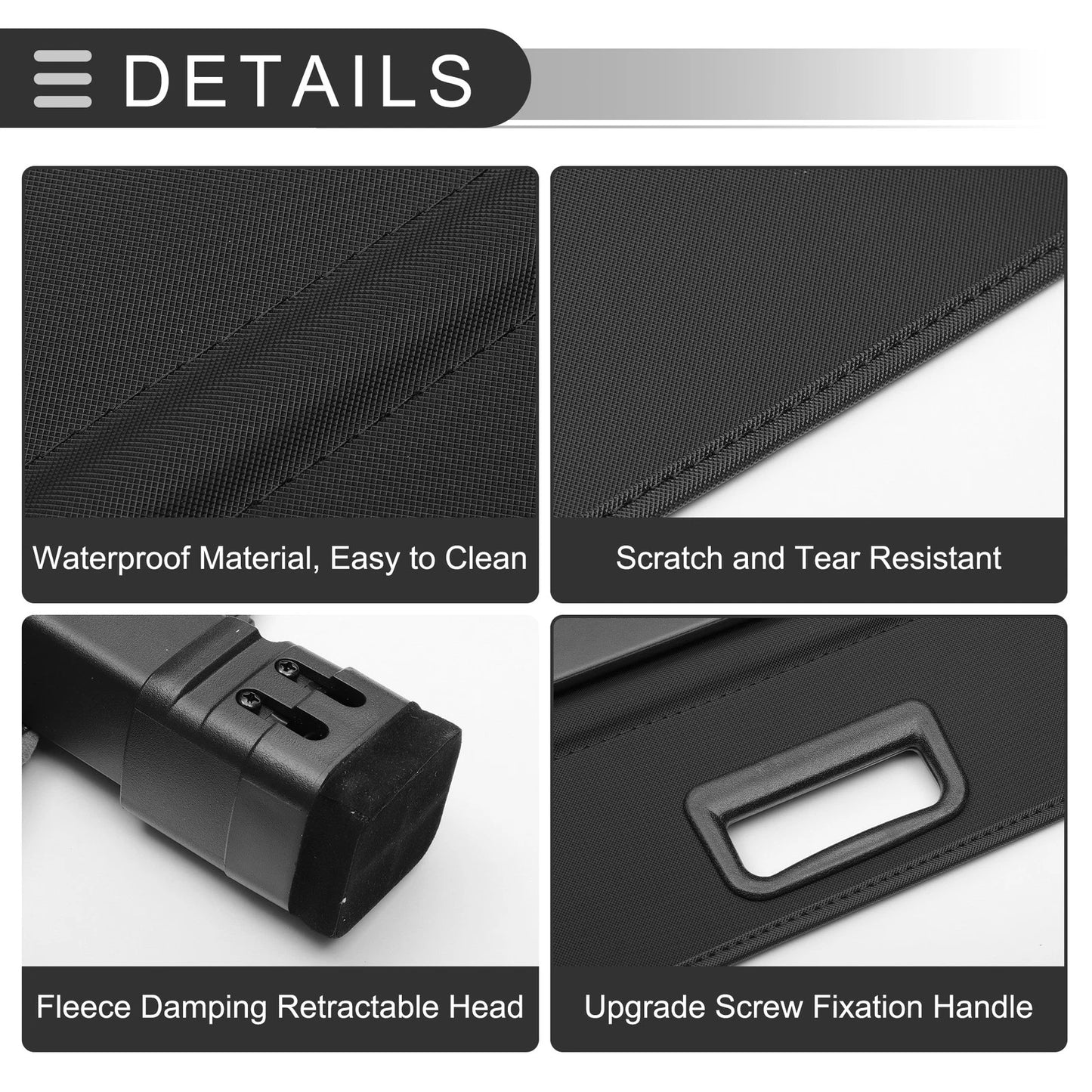 Retractable Cargo Cover for Toyota 4Runner (2003-2009) Gloss Black