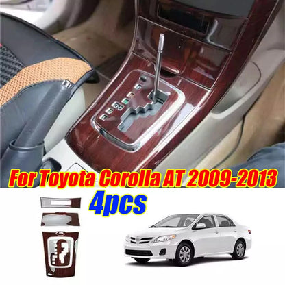 Console Gear Shift Panel Cover / Glossy Wood Grain for Toyota Corolla AT (2009–2013)