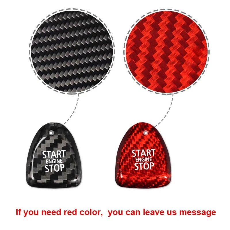 Real Carbon Fiber Engine Start Buttons Cover Trim fit For Mini Cooper 2014-2020