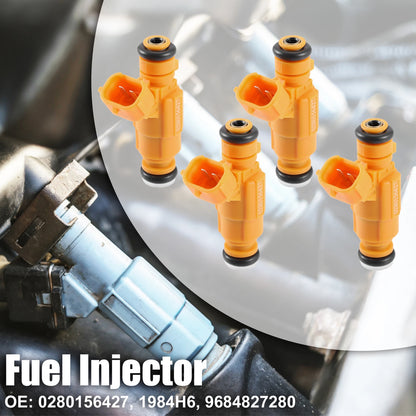 4 x Fuel Injectors for Peugeot 206, Citroen C3 1.1L, 1.4L (2009-2016)