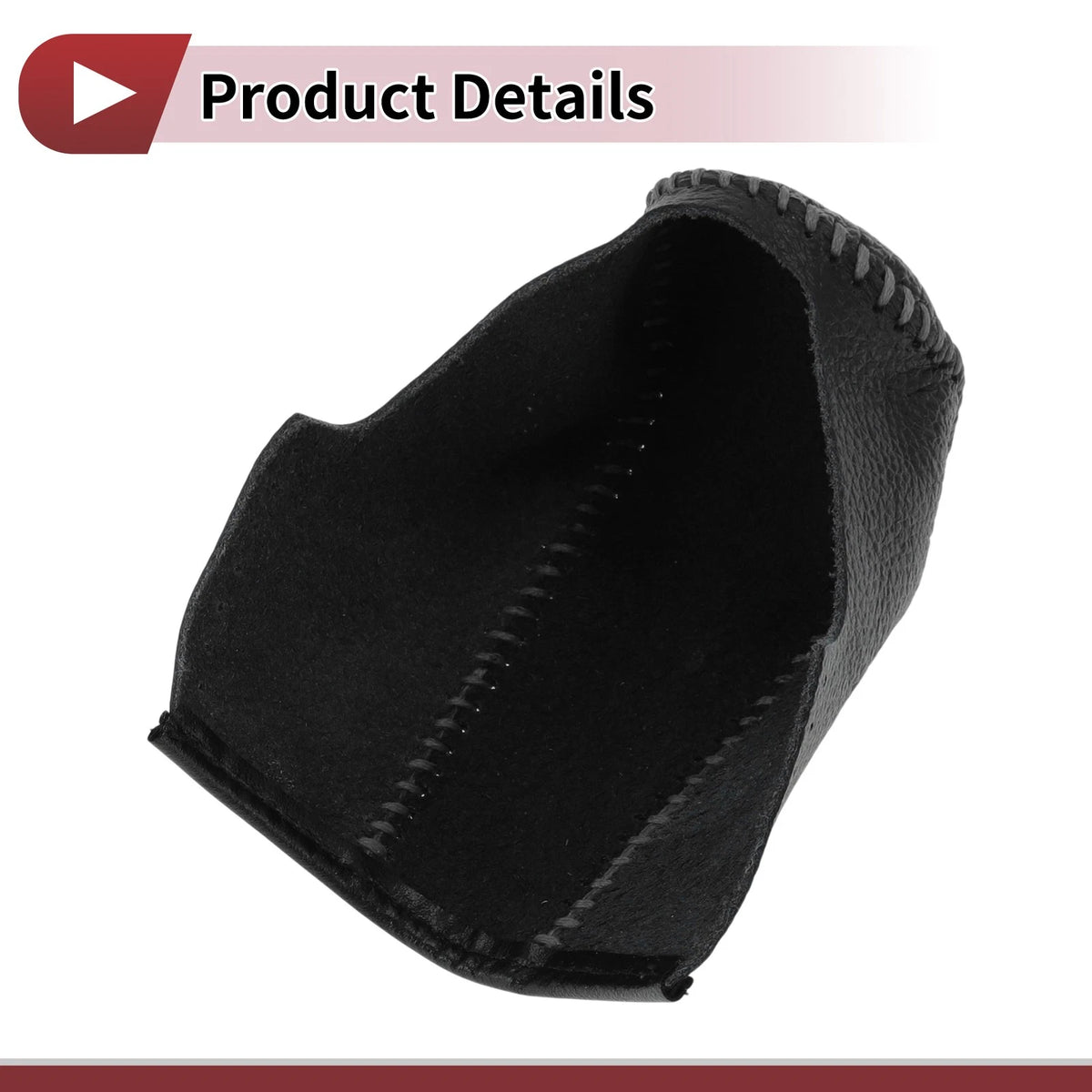 Gear Shift Knob Cover for BMW 3 Series E90 2004-2012 Black Gray Faux Leather