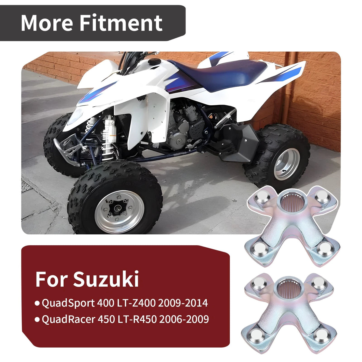 Rear Wheel Hubs 2 x For Suzuki LTR450 2x4 Quadracer (2006–2009)