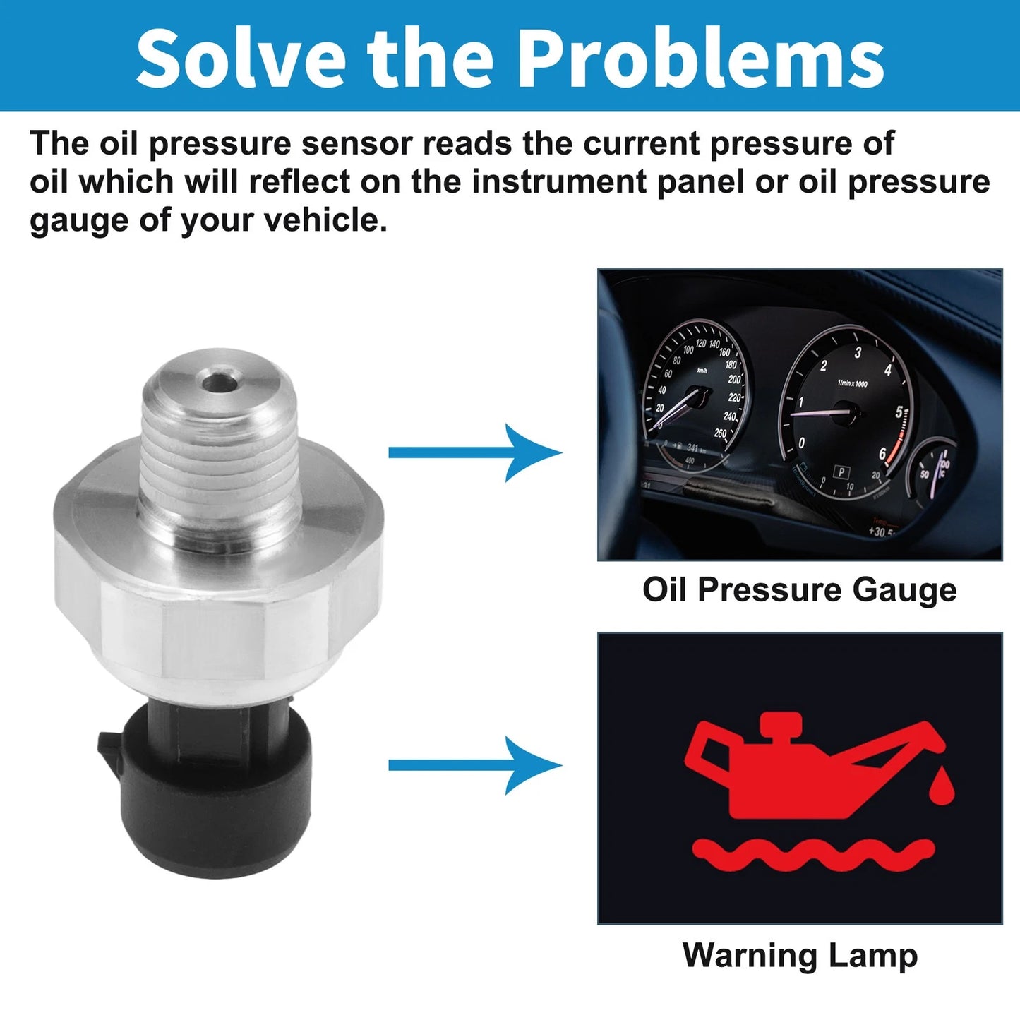 1 x Engine Oil Pressure Sensor for Buick Lesabre (2000–2005)