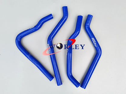 Aluminum Radiator + Black Hoses for Kawasaki KX125 KX 125 (1990-1991)