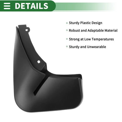 Mud Flaps Splash Guards for Ford Fiesta Saloon 2013-2018 with Mount Accessories