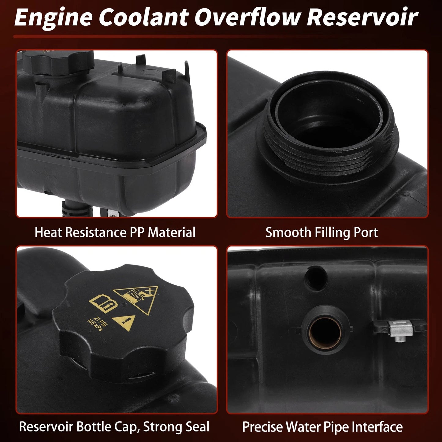 Coolant Expansion Reservoir Tank for Jeep Wrangler 2.0L L4 (2019-2023)