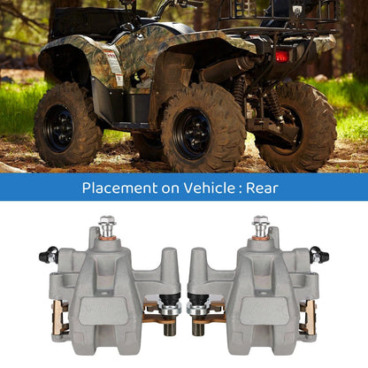 Rear Left Right Brake Caliper & Pads for Yamaha Grizzly 700 (2007–2018)
