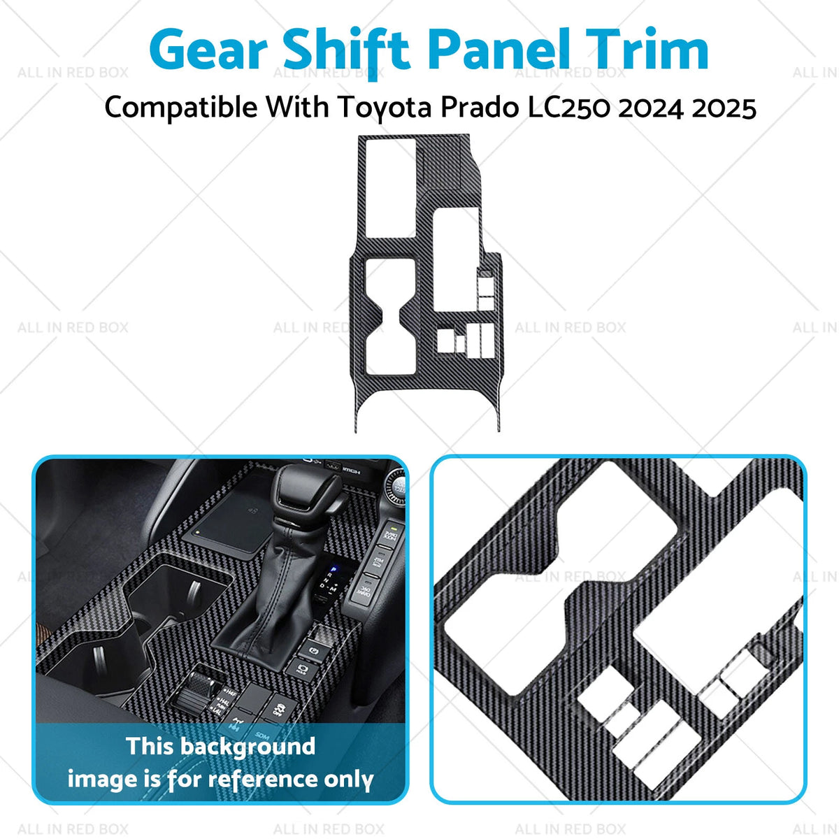 Gear Shift Panel Trim ABS Carbon Fiber for Toyota Prado LC250 (2024-ON)