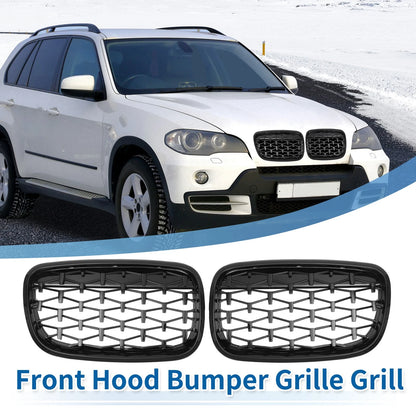 Front Hood Bumper Grille for BMW X5 X6 (2007-2013) 2 x Grills