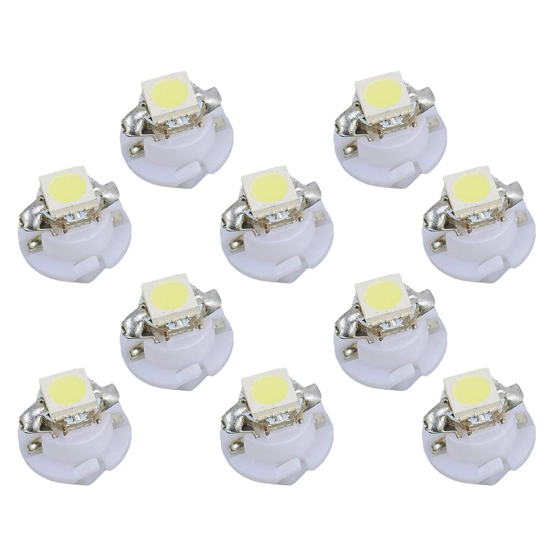 10 x B8.4D White LED Dash Light Bulbs for Car Instrument Panel